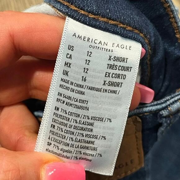 American Eagle Womens High-Rise Jegging Jeans Next Level Stretch Blue Size 12 - Picture 9 of 12